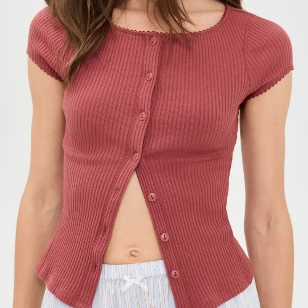 Intimately Free People Most Wanted Cardigan In Rust - Picture 2 of 8